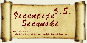 Vićentije Sečanski vizit kartica